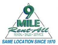 9 mile Rent All logo